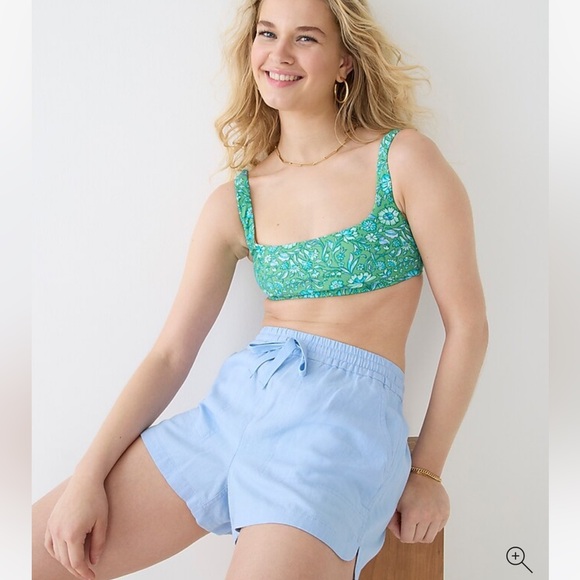 J. Crew Marigold Blooms Square Neck and High Waist Bikini - Picture 2 of 16